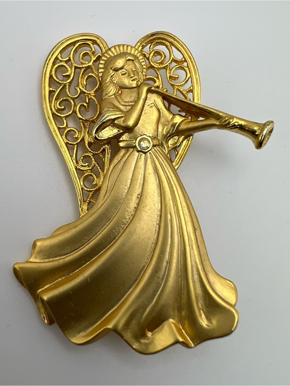 JJ Jonette Vintage Angel Playing Trumpet